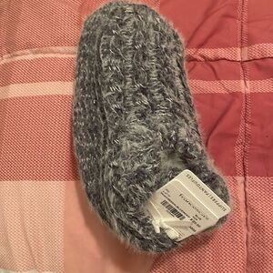 NWT dark bluish grey sock slippers